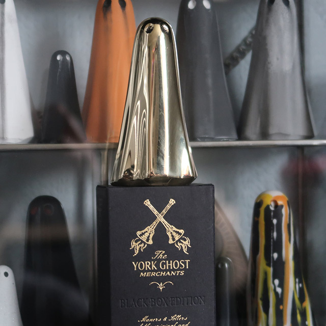 A limited edition Black Box ghost in solid brass